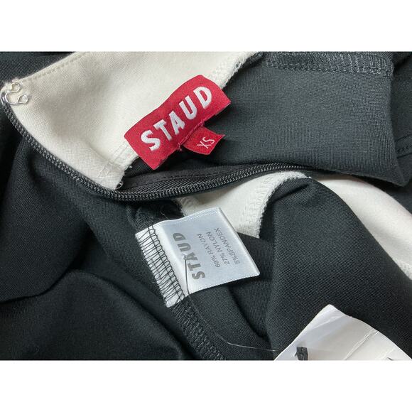 STAUD Black and White Sleeveless Maxi Dress - Picture 4 of 6